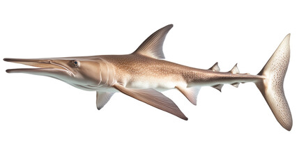 Sawfish cartilaginous fish png isolated on transparent background