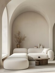 Modern white living room interior
