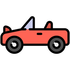 racing car filled line icon