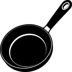 Frying pan silhouette vector illustration