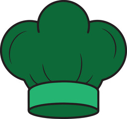 Chef hat vector art drawing illustration on a white background