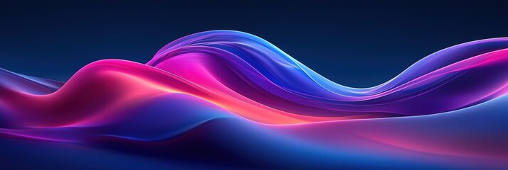 Fototapeta premium Colorful wave patterns create an abstract background, blending shades of pink, purple, and blue for a modern artistic touch.