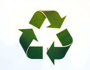 Obraz premium green recycle symbol isolated on black background