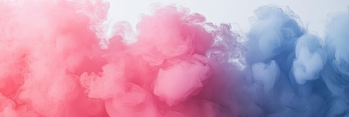 Fototapeta premium Vibrant smoke clouds in pink and blue create a dreamy and artistic background for various creative projects.