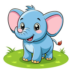 Fototapeta premium cute elephant clipart vector design,awesome cute elephant svg,high resolution printable cute elephant artwork