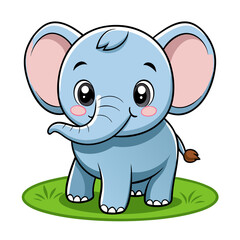 Naklejka premium cute elephant clipart vector design,awesome cute elephant svg,high resolution printable cute elephant artwork