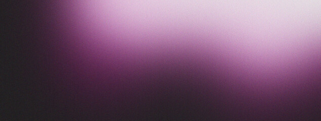 Purle white illuminated spots on black, grainy color gradient background, noise texture effect, copy space