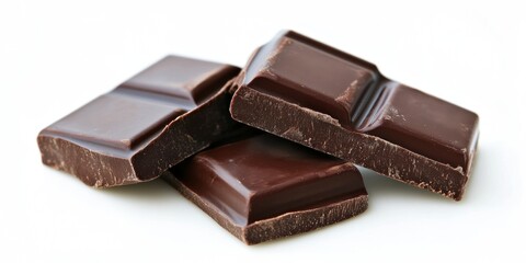 Chocolate isolated white background. Generative AI