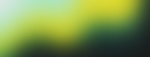 green yellow illuminated spots on white, grainy color gradient background, noise texture effect, copy space