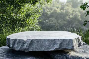 Stone Platform in Nature.