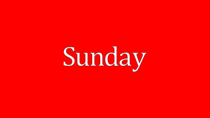 Sunday word written with black background.  Week series - SANDAY and retro lettering icon.