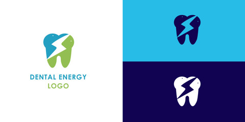 Dental energy health logo combination 