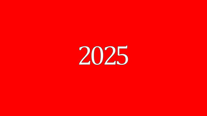 Happy new year 2025 with number on art wall concept. 2025 design element idea with creative unique, simple, modern concept .