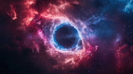 Obraz premium Cosmic Nebula with a Dark Void