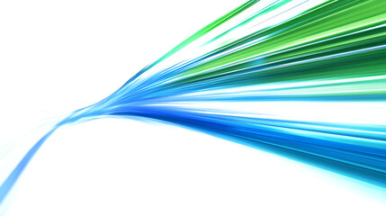 lines of blue & green lights . lights of cars with night. long exposure on transparent background.