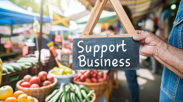 Supporting Local Businesses - Community Spirit at a Vibrant Market