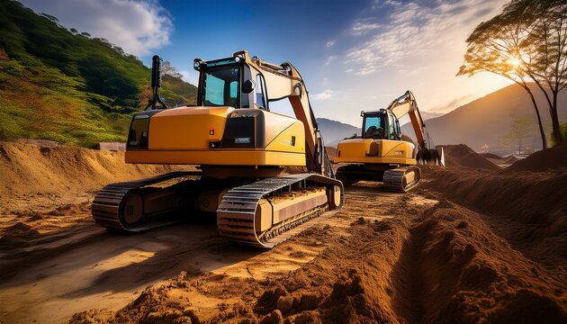 Pile boring machines prepare deep holes.