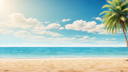 Beautiful Summer Beach Background with L