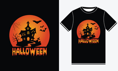 Halloween typography t shirt design 