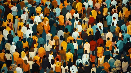 Diverse Crowd of People in a