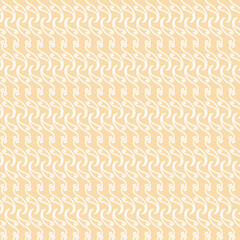 A seamless pattern featuring swirling white designs on a beige background, suitable for textiles or wallpapers.