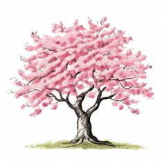 Obraz premium the AI Image Generator, Pink cherry blossom tree
