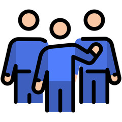 leadership filled line icon