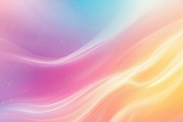 Soft pastel gradient background with flowing waves of pink, purple, and yellow, creating a dreamy  ethereal effect