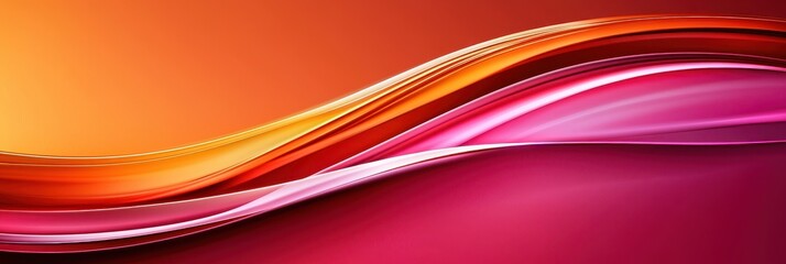 Vibrant wave patterns blend warm orange and pink hues, creating a dynamic and energetic background for design and creativity.