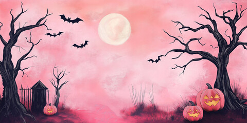 Halloween background with bats