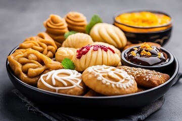 Navratri feasts with Traditional Indian Sweets and delicacies prepared for festival gatherings