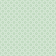 A geometric pattern featuring small squares and crosses in a soft green color.