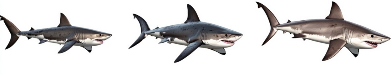 Fototapeta premium shark fish isolated on white background