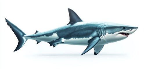 Obraz premium shark fish isolated on white background