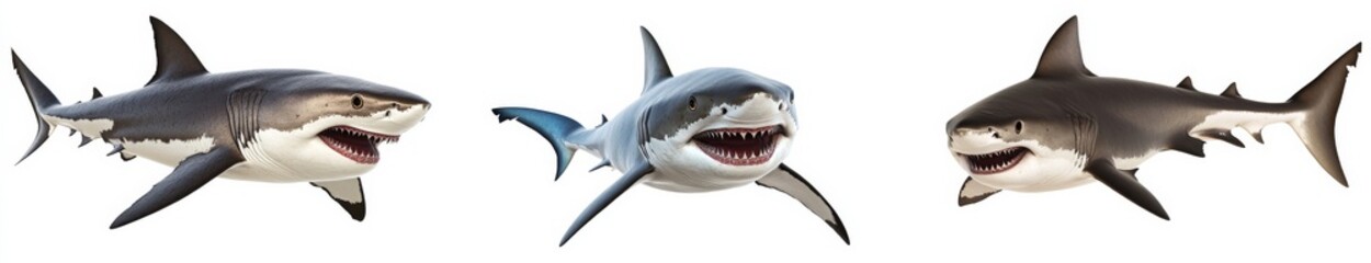 shark fish isolated on white background