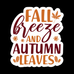 Fall Breeze And Autumn Leaves