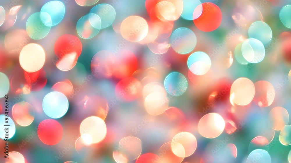 Poster abstract colorful bokeh lights background
