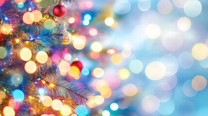 Christmas Lights Blur Background, Festive Bokeh