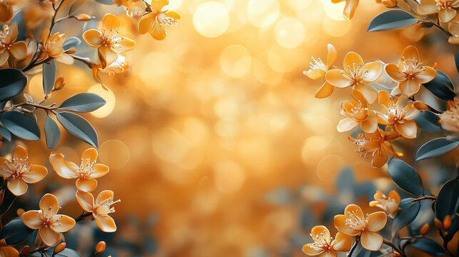 A background image themed with sweet osmanthus, suitable for occasions related to autumn.