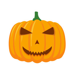 Halloween orange pumpkin illustration.