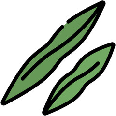 green beans filled line icon
