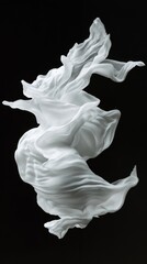 Fototapeta premium Cloth – Artistic Photo of Flowing Cloth Suspended in Midair Creating a Weightless Appearance