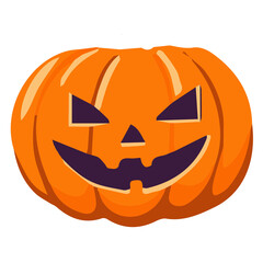 Halloween orange pumpkin illustration.