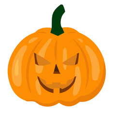 Halloween orange pumpkin illustration.