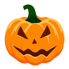 Halloween orange pumpkin illustration.