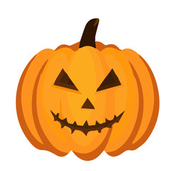 Halloween orange pumpkin illustration.