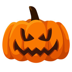 Halloween orange pumpkin illustration.