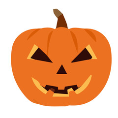 Halloween orange pumpkin illustration.
