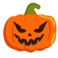 Halloween orange pumpkin illustration.