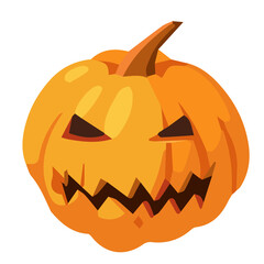 Halloween orange pumpkin illustration.